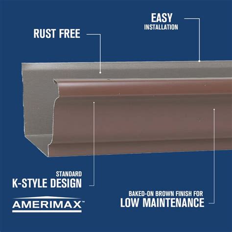 amerimax brown 5 inch steel gutter mitre box|Amerimax Brown Gutters at Lowes.com.